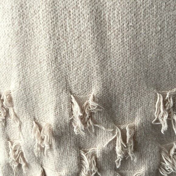 Harper Lane Long Sleeve Cowl Neck Fringe Accent Sweater Blush S - Picture 4 of 7